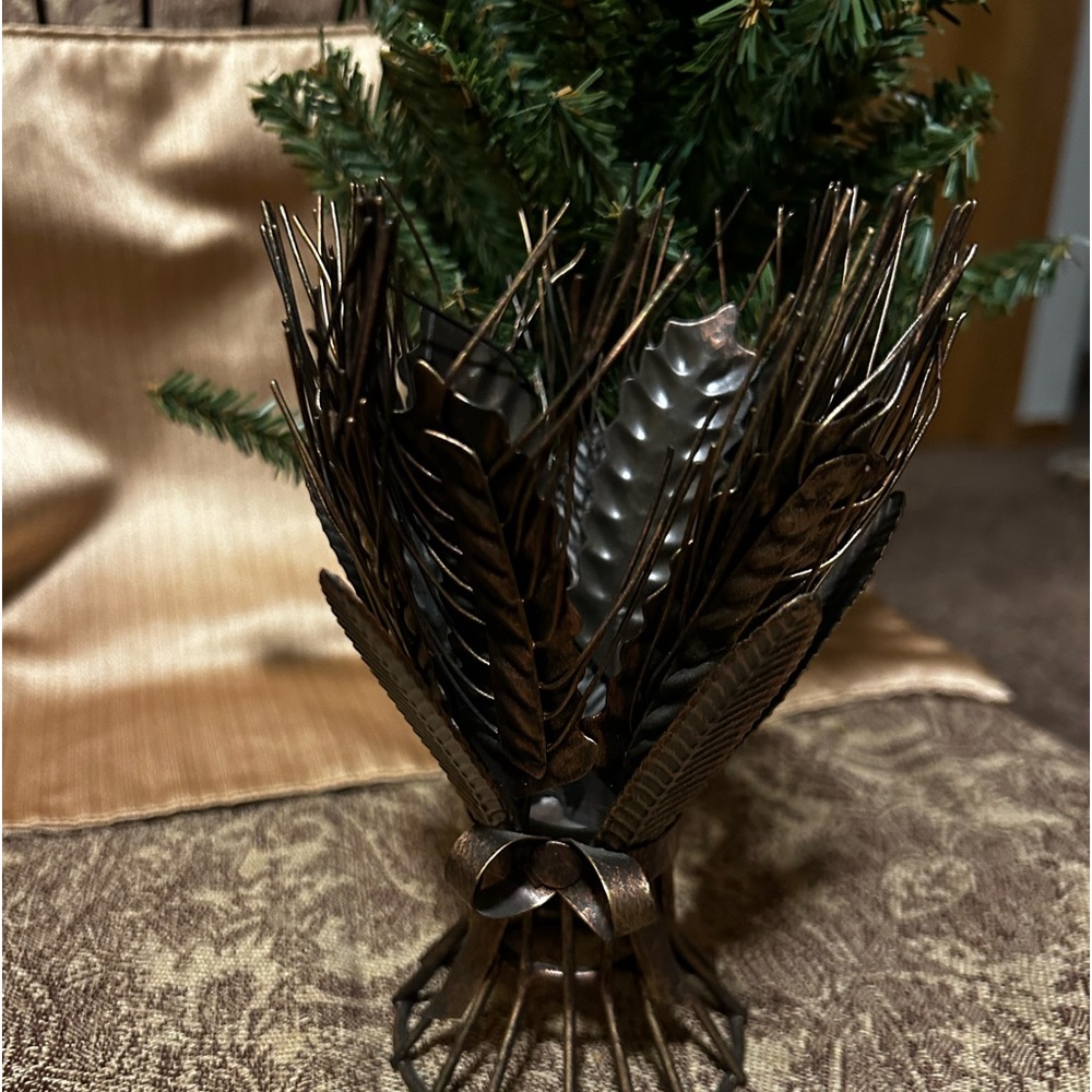 Wheat Metal Candle Holder